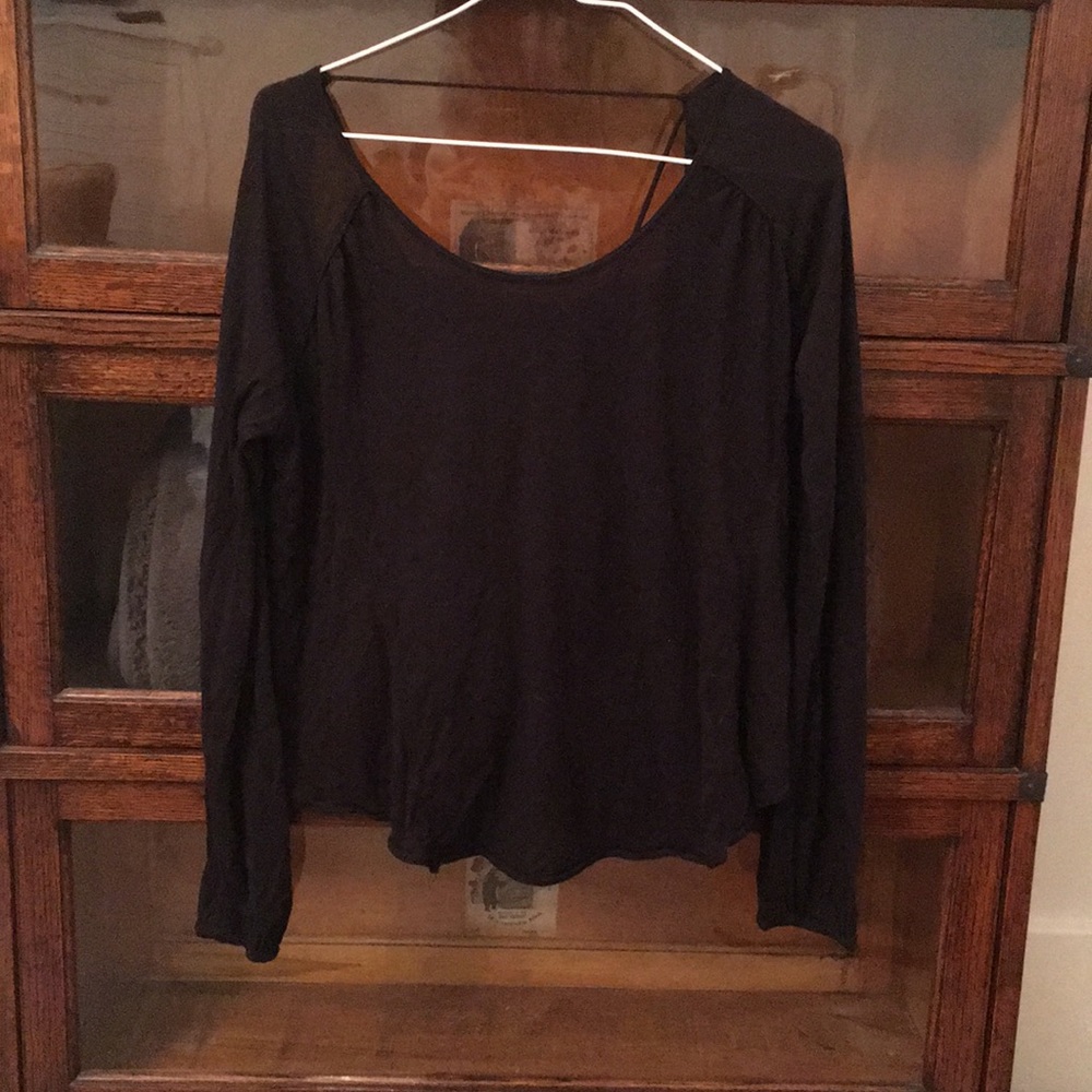 Free People open back shirt.